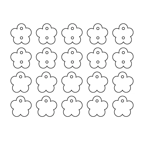 © Small Bubble Bloom Charms - 10 Pairs