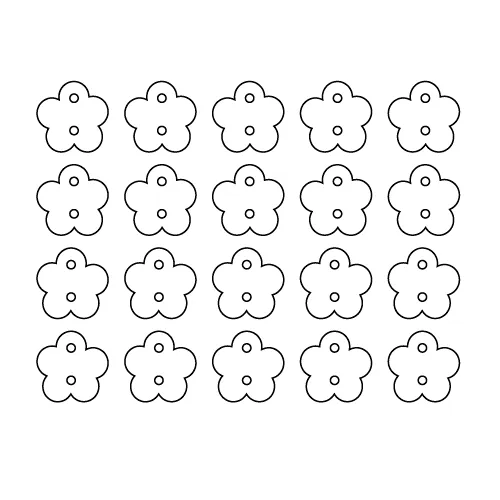© Small Bubble Bloom Charms - 10 Pairs