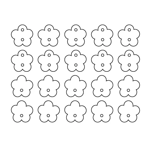 © Small Bubble Bloom Charms - 10 Pairs