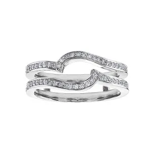 14K White Gold (0.30ct) Diamond Matching Ring Jacket / Enhancer