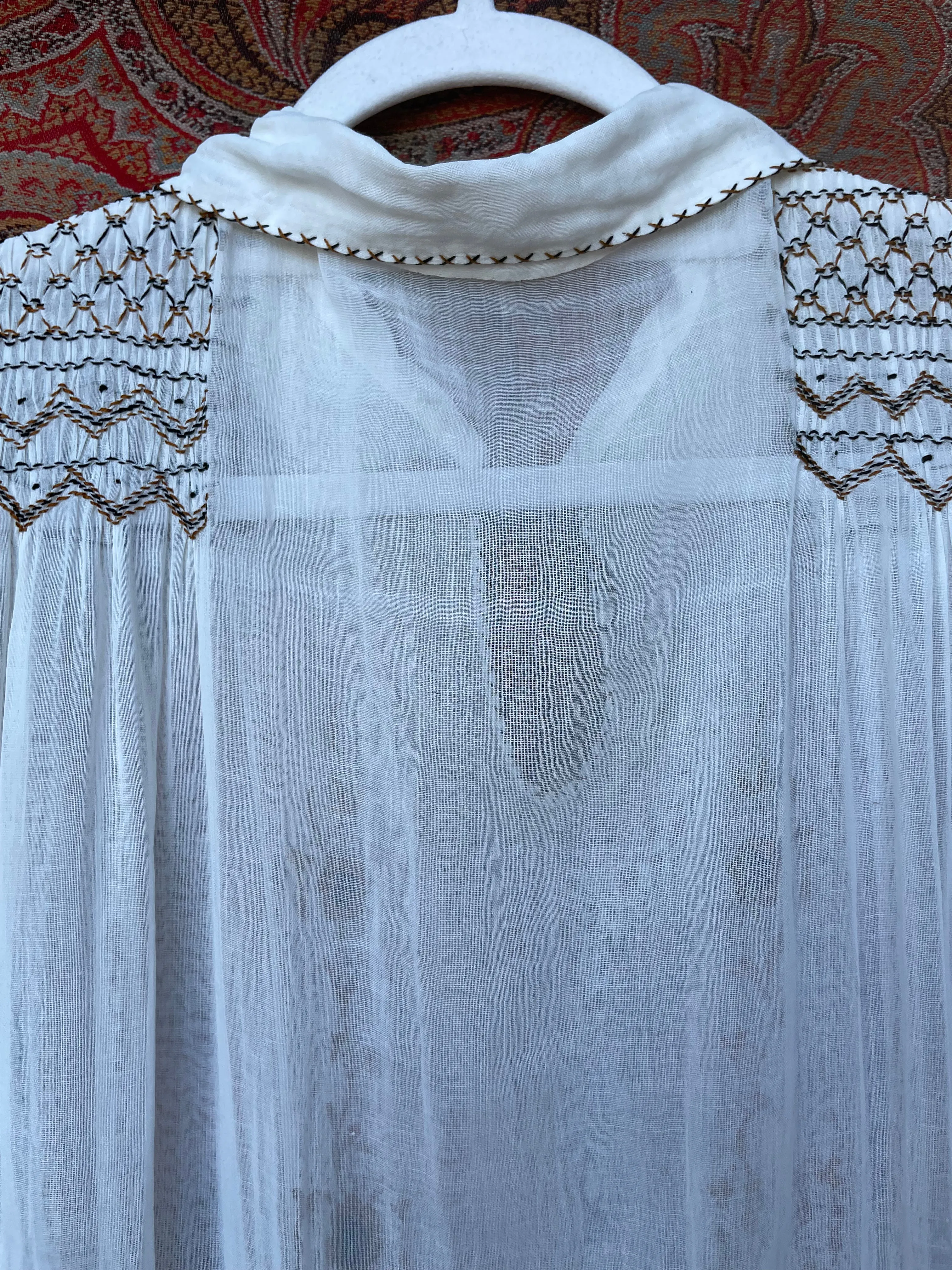 1920s Autumnal Floral Hungarian Dress