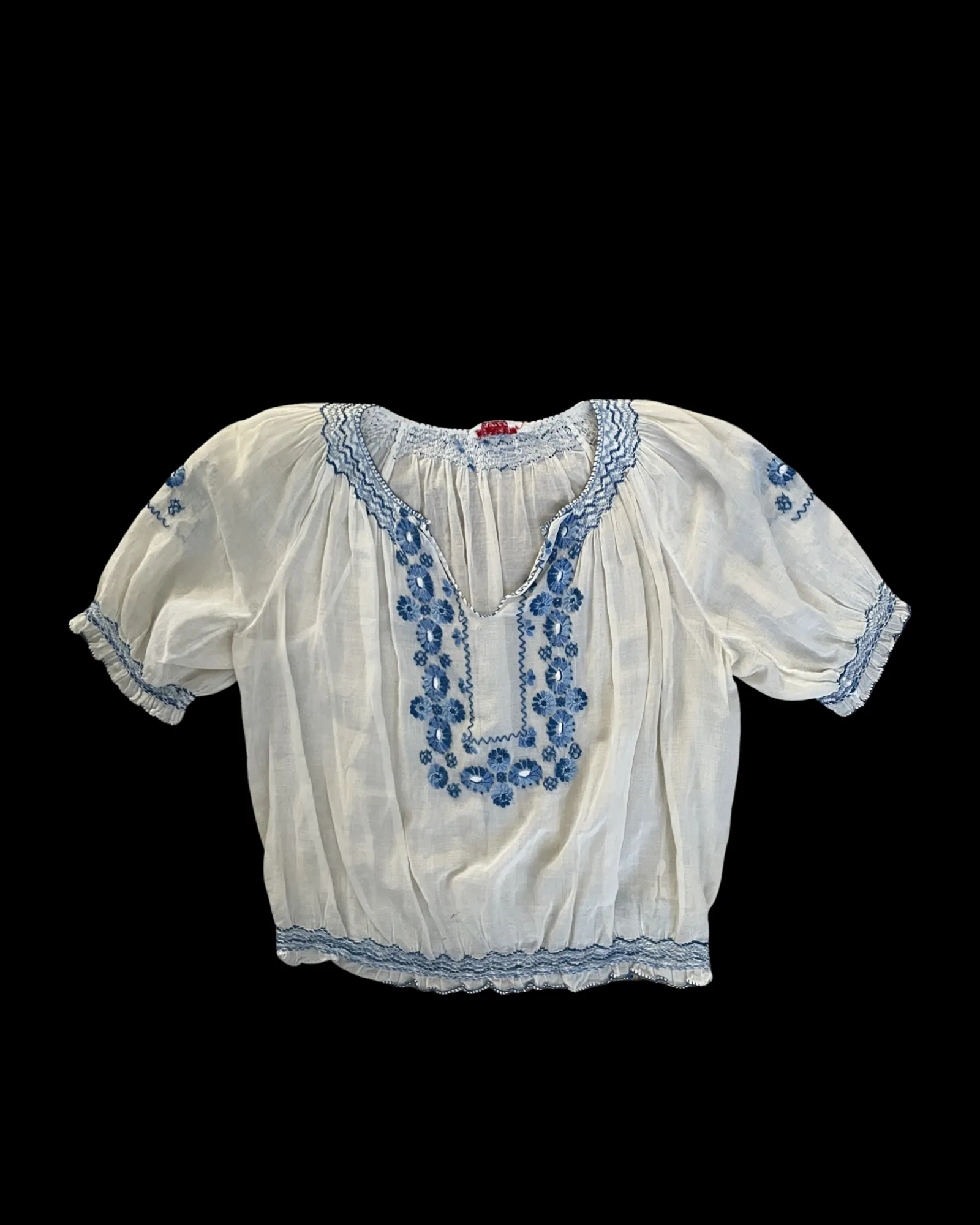 1930s Embroidered Hungarian Blouse