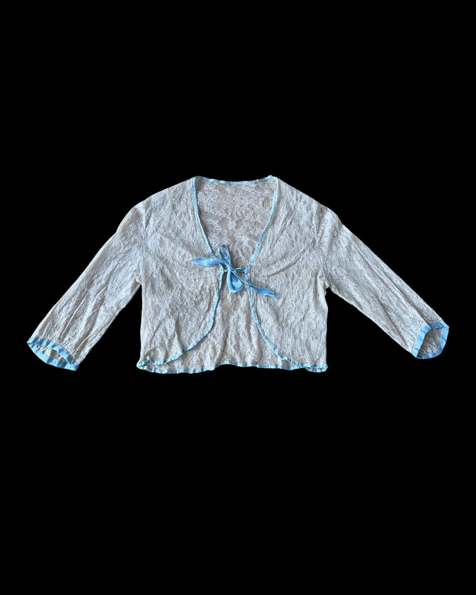 1930s Lace Tie Front Bolero Jacket