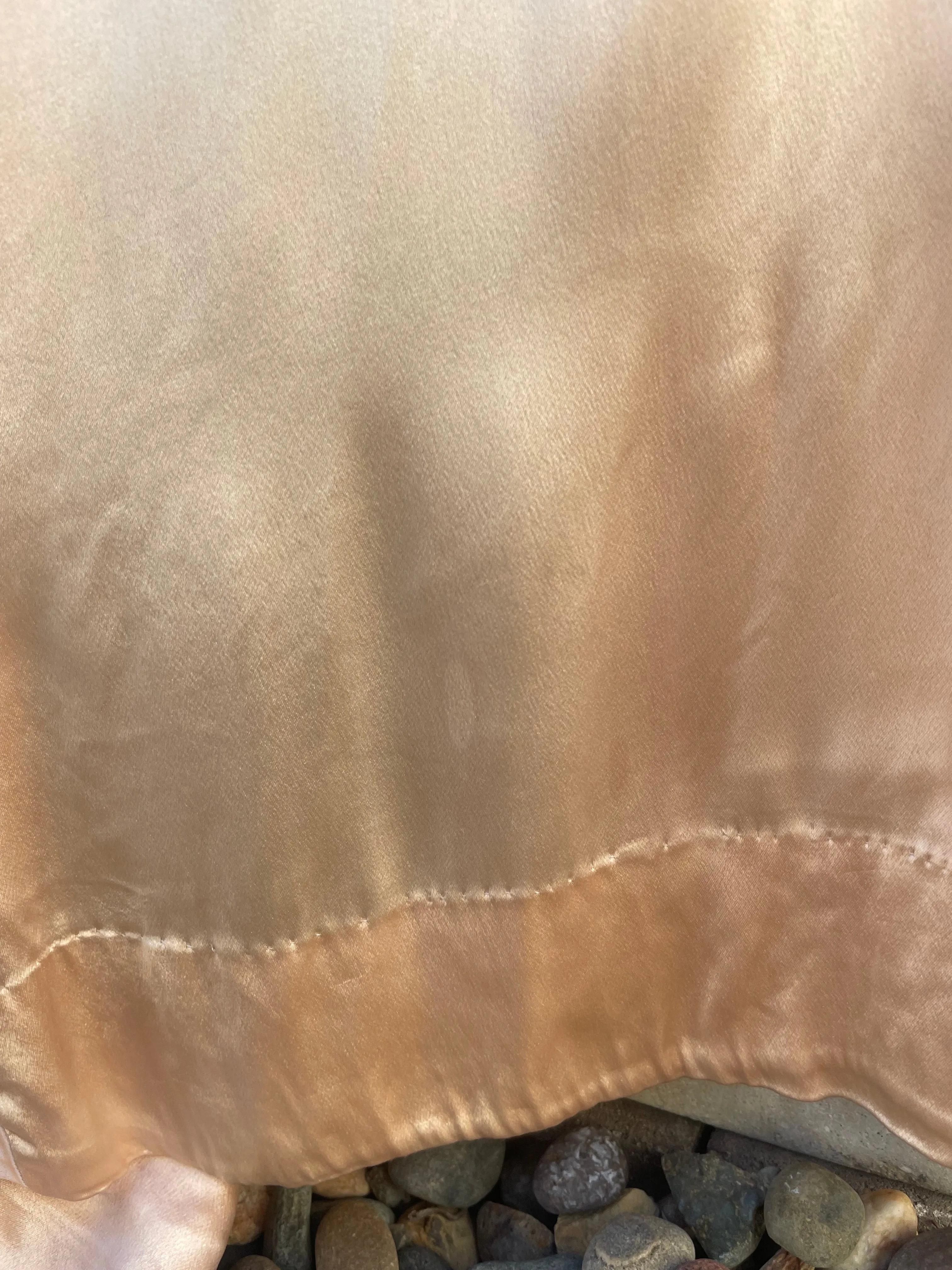 1940s Pale Pink Sumptuous Rayon Satin Dressing Gown Peignoir