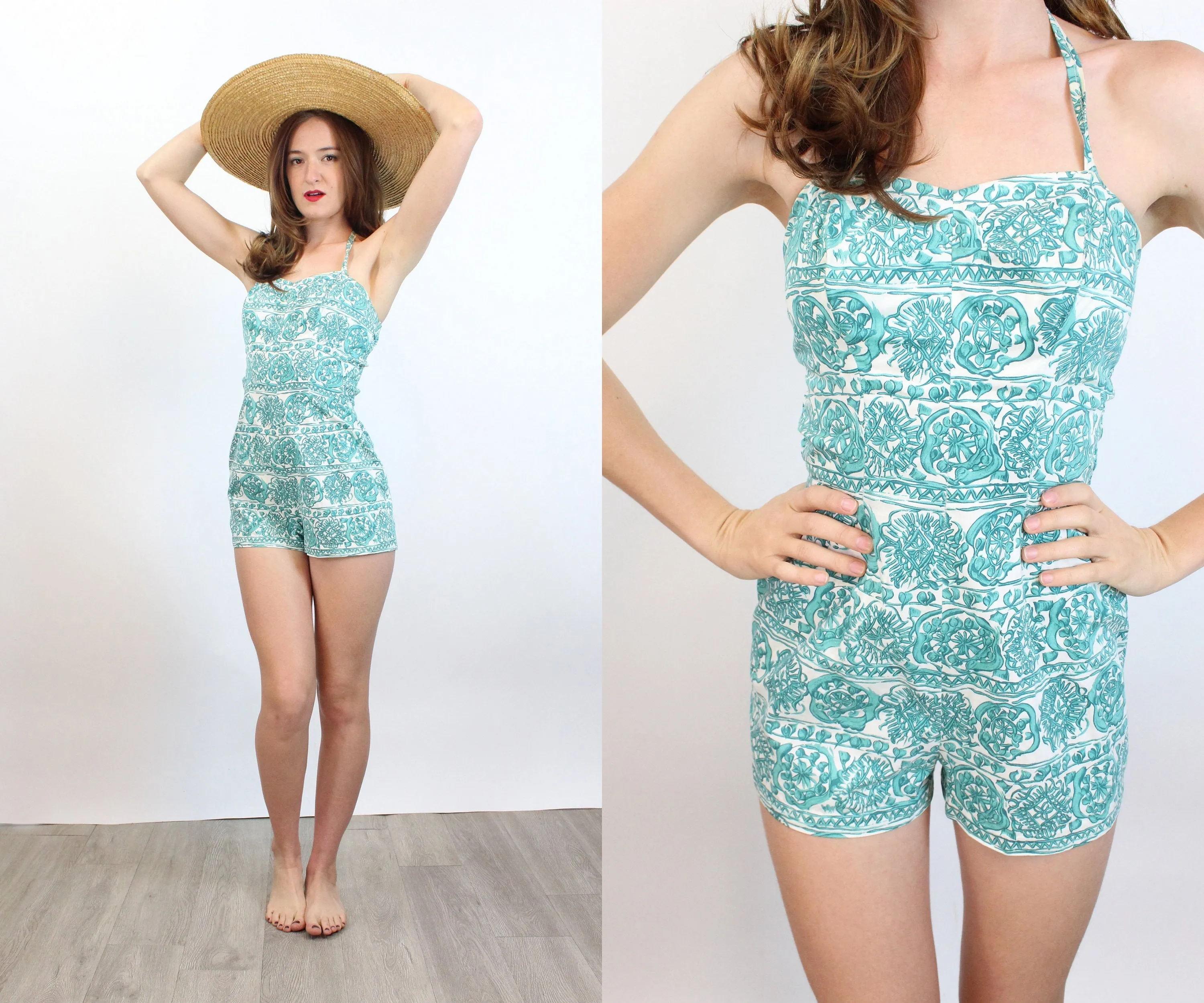 1950s ROSE MARIE REID romper playsuit cotton xs | new spring