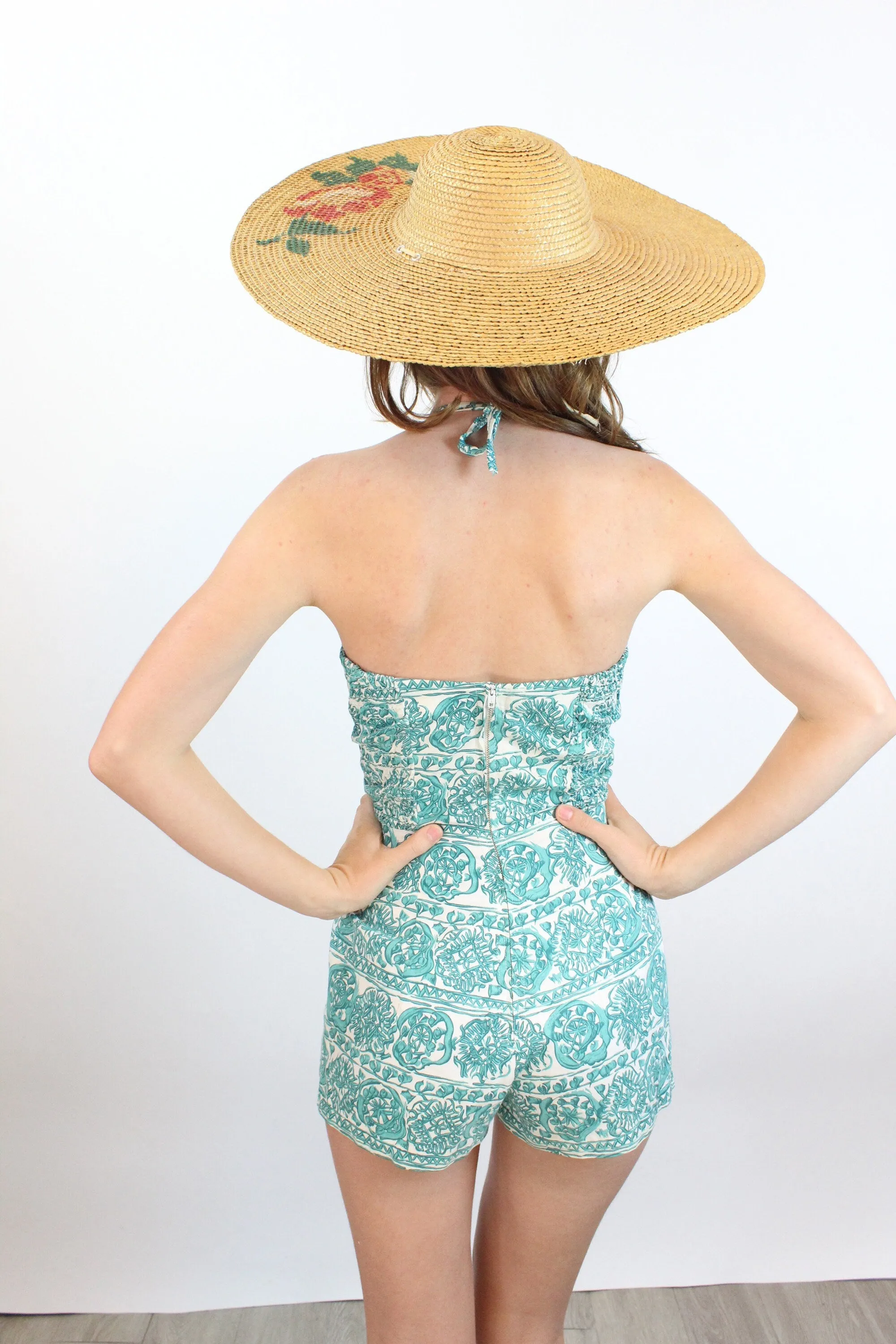1950s ROSE MARIE REID romper playsuit cotton xs | new spring