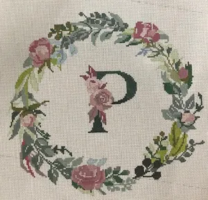 2577-P Floral Initial