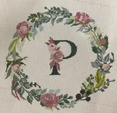 2577-P Floral Initial
