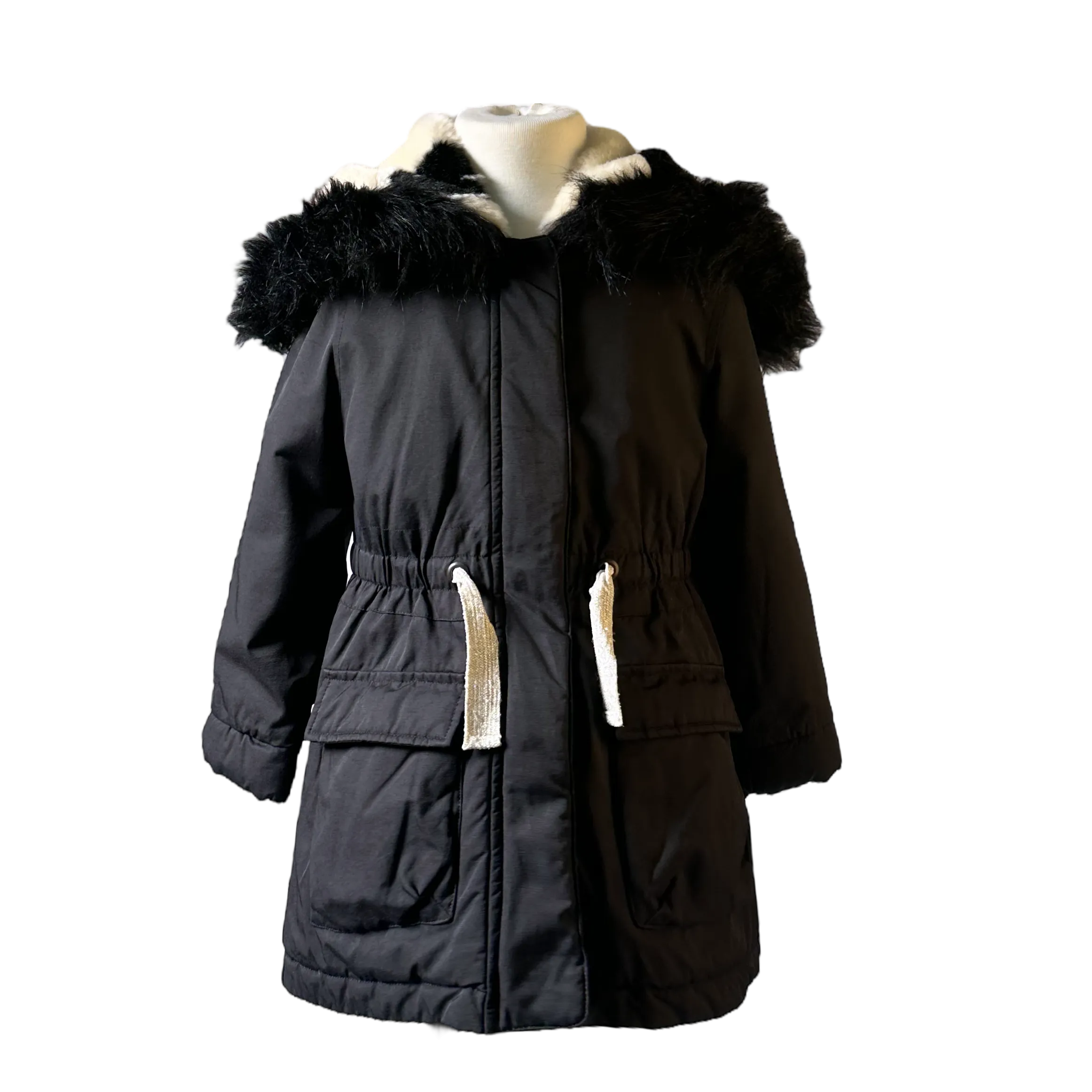 [5y] Catimini Faux Fur Lined Parka