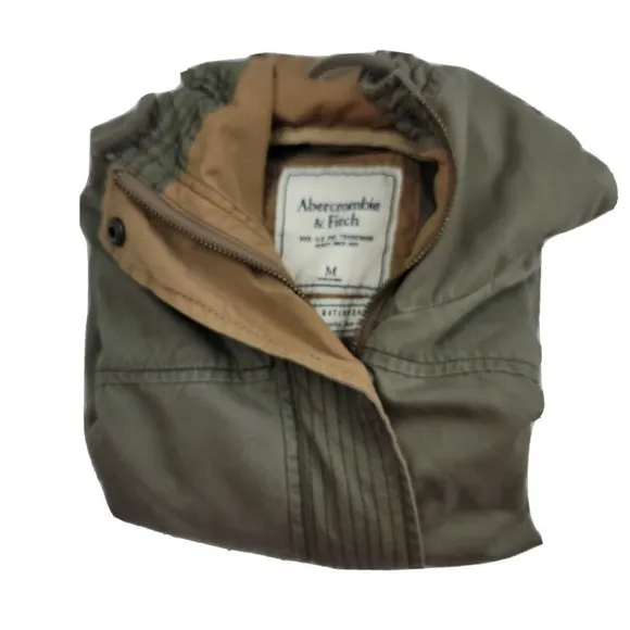 Abercrombie &amp; Fitch Womens M Jacket Field Utility Outerwear Military Hooded