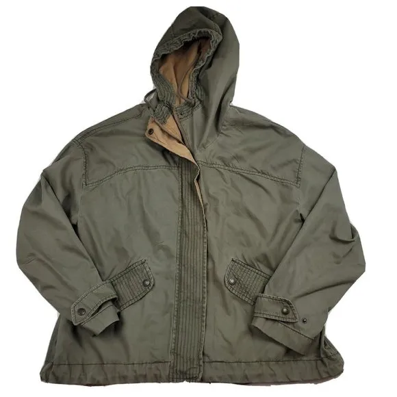 Abercrombie &amp; Fitch Womens M Jacket Field Utility Outerwear Military Hooded