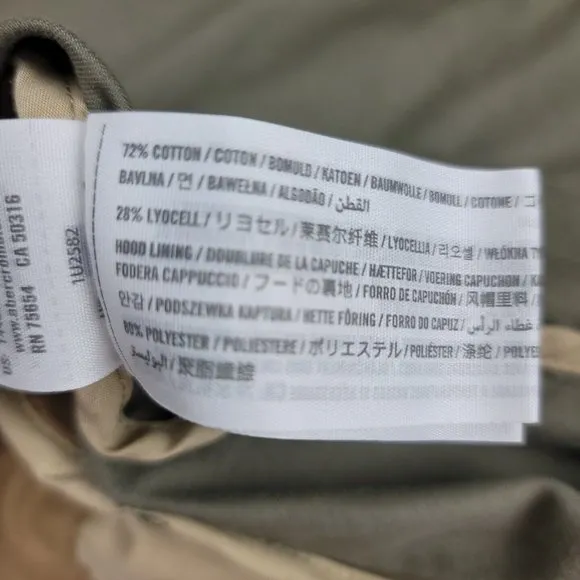 Abercrombie &amp; Fitch Womens M Jacket Field Utility Outerwear Military Hooded