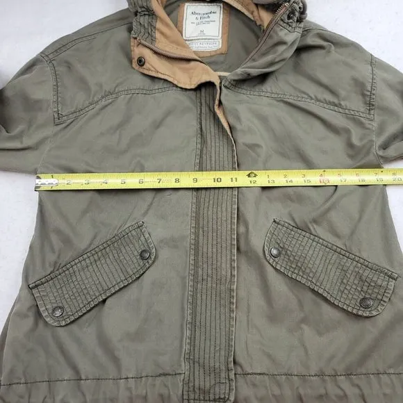 Abercrombie &amp; Fitch Womens M Jacket Field Utility Outerwear Military Hooded