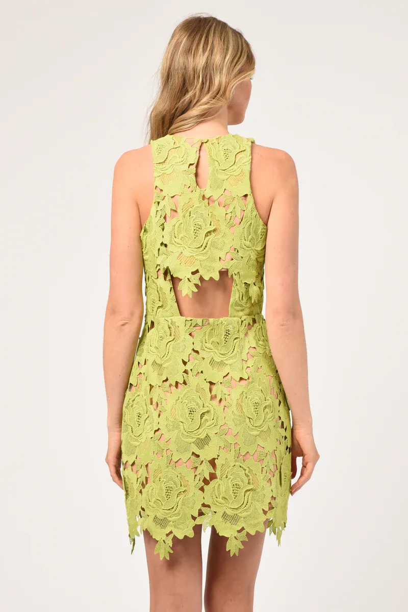 Adelyn Rae Cassie 3D Crochet Mini Dress