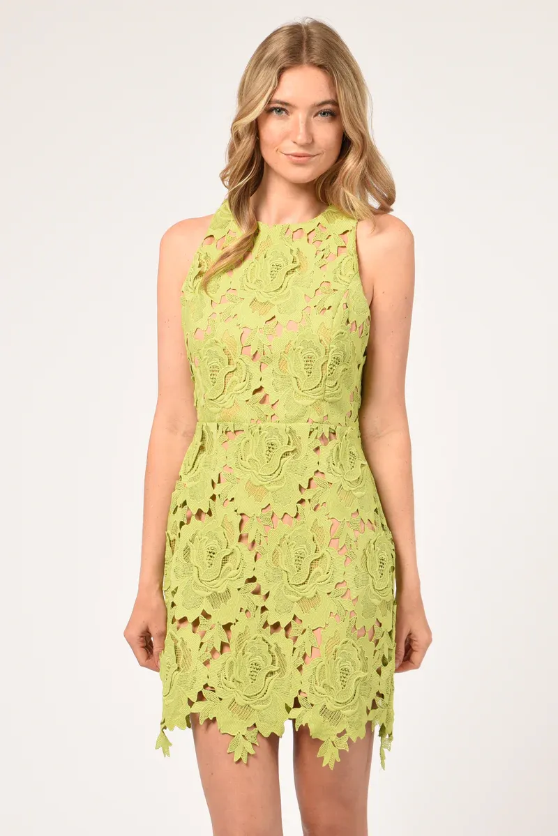 Adelyn Rae Cassie 3D Crochet Mini Dress