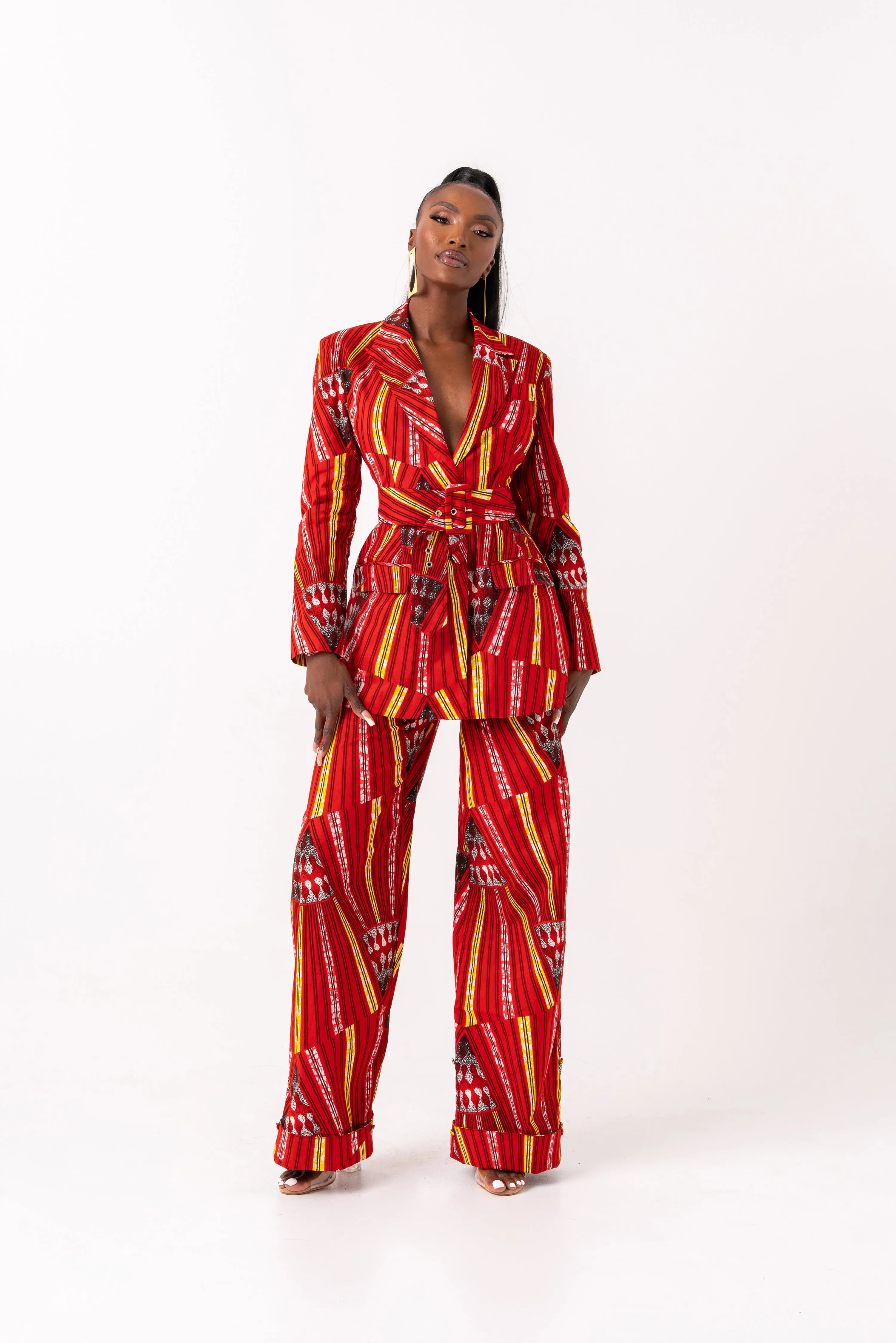 AFE African Print high waist trousers (3 LENGTH)