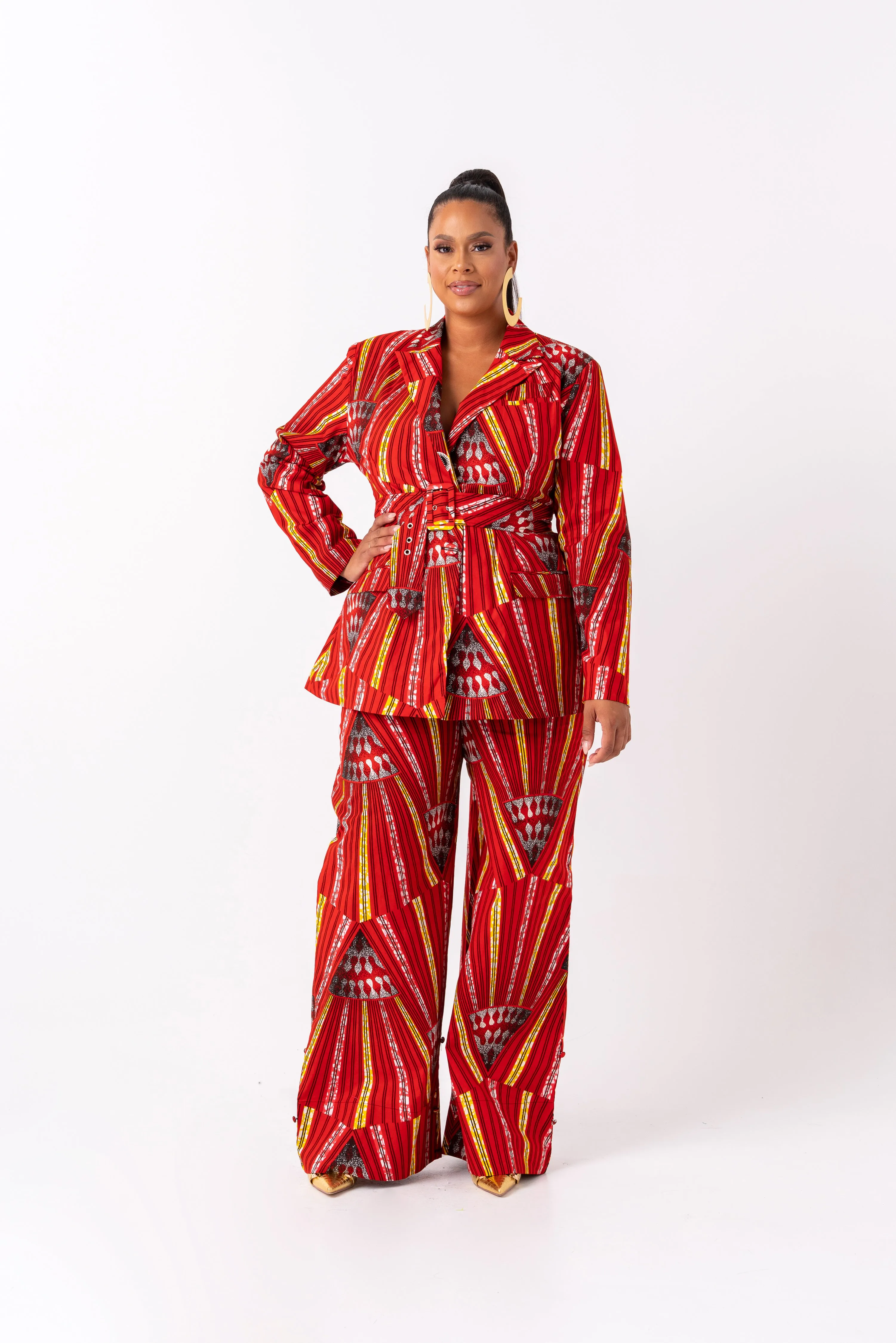 AFE African Print high waist trousers (3 LENGTH)