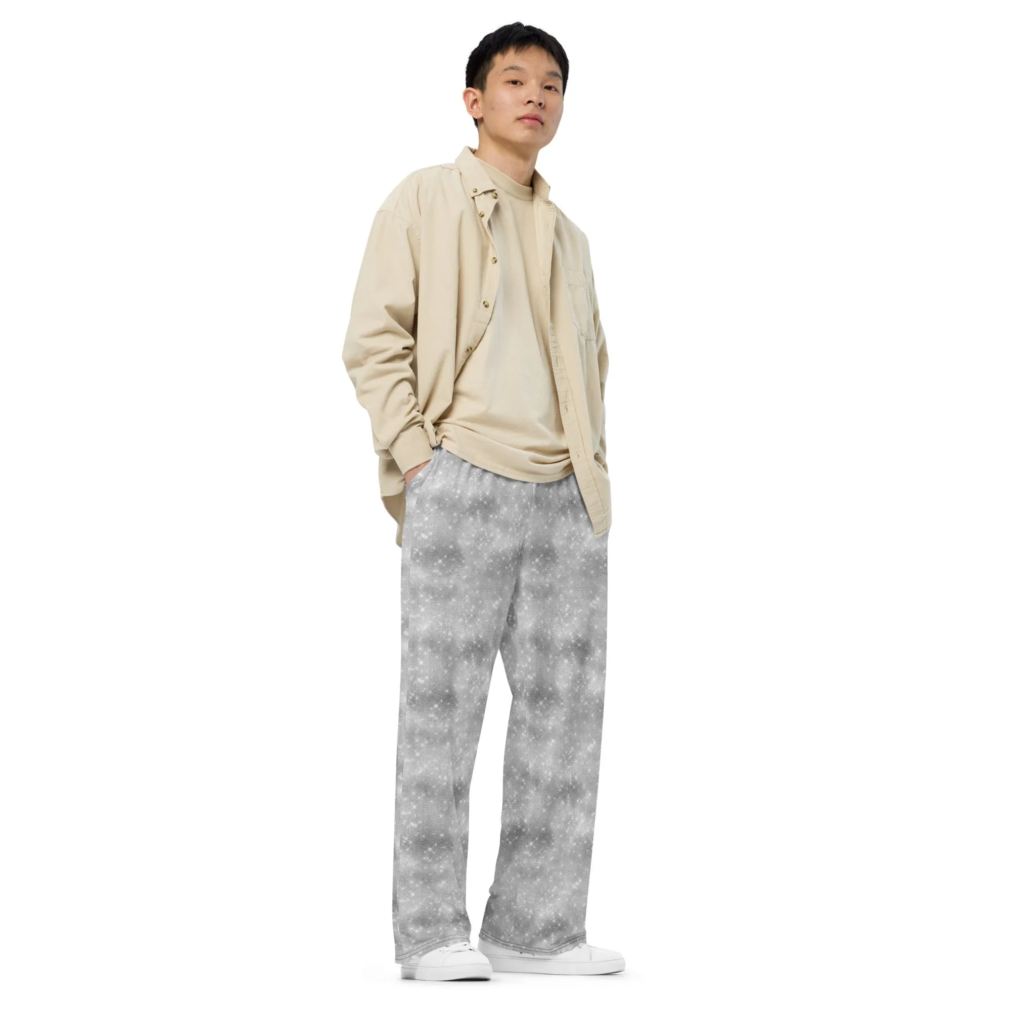 All-over print unisex wide-leg pants, Stylish- Relax pants, Back to School