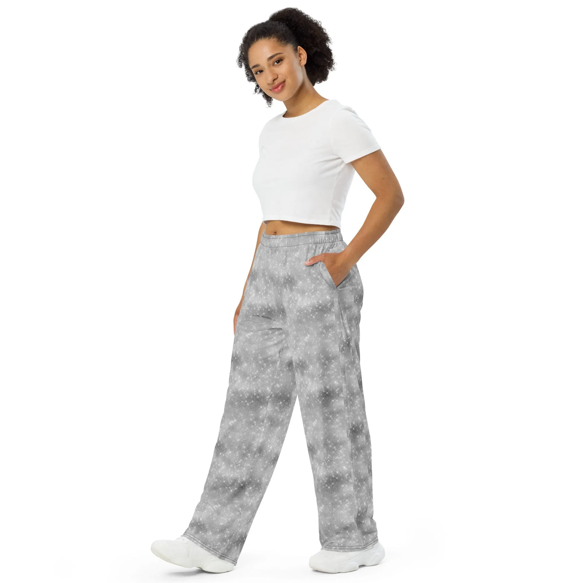 All-over print unisex wide-leg pants, Stylish- Relax pants, Back to School