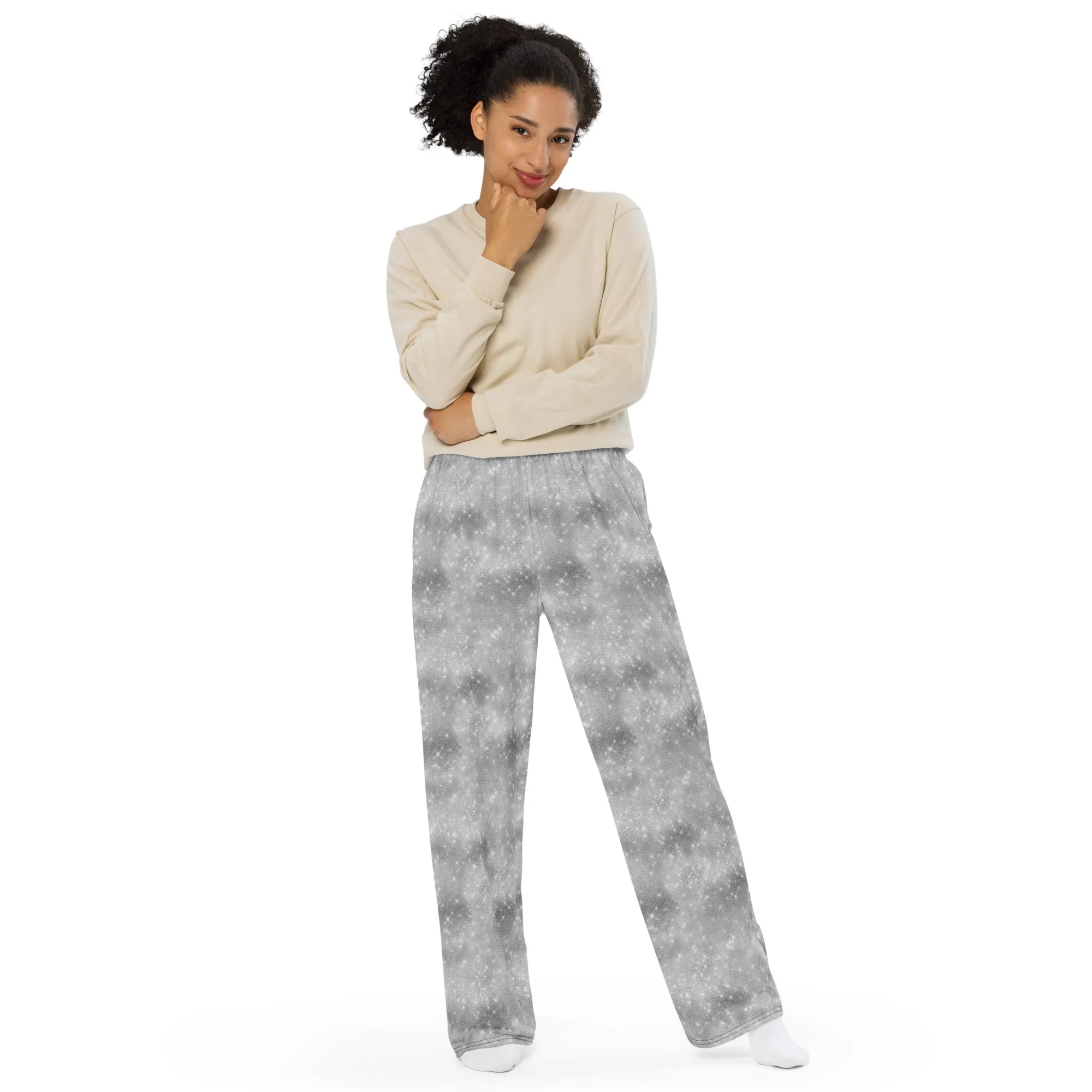 All-over print unisex wide-leg pants, Stylish- Relax pants, Back to School
