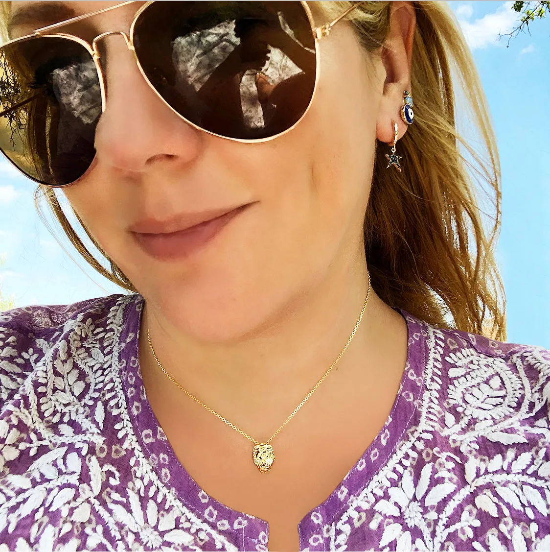 Atelier All Day 14K Gold Vermeil Dia de los Muertos Pendant