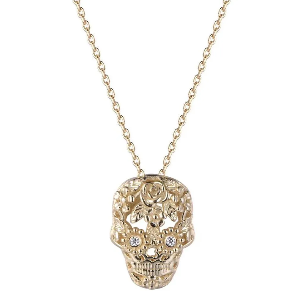 Atelier All Day 14K Gold Vermeil Dia de los Muertos Pendant