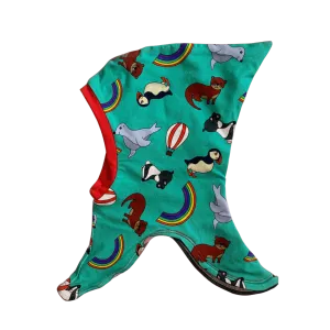 Balaclava - Teal Devon Wildlife - 0-9 months