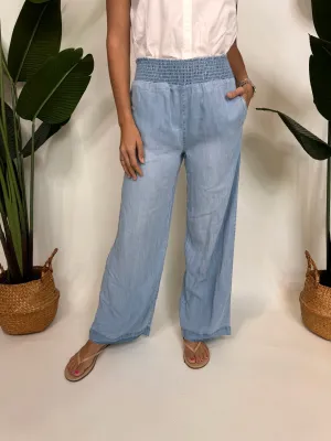 Bella Dahl Wide Leg Pant Caribbean Wash
