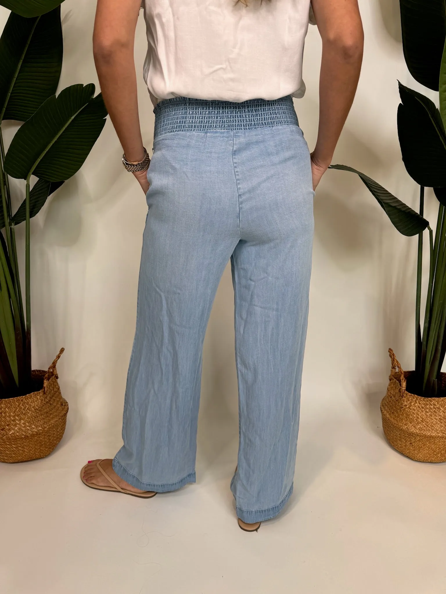 Bella Dahl Wide Leg Pant Caribbean Wash