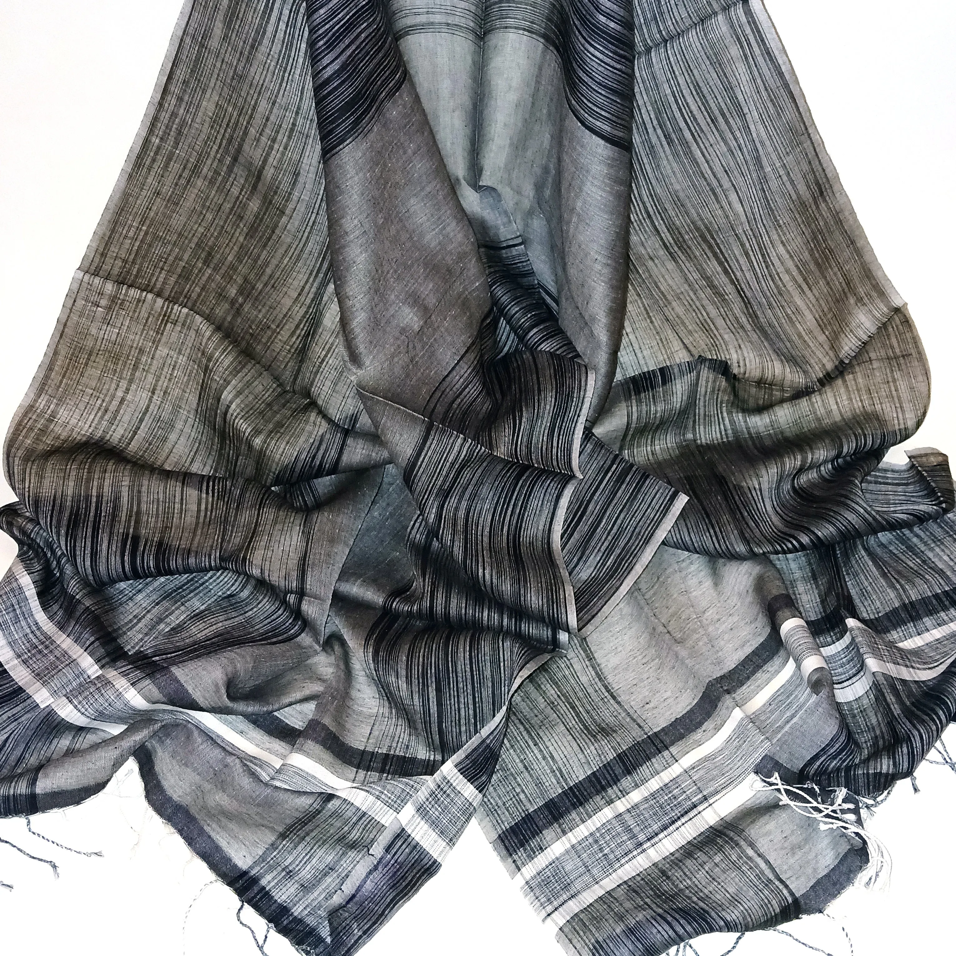Black & White Ikat Scarf
