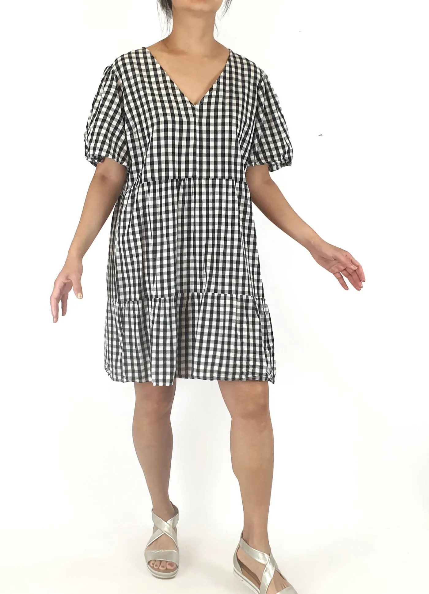 Black and white gingham dress size 10