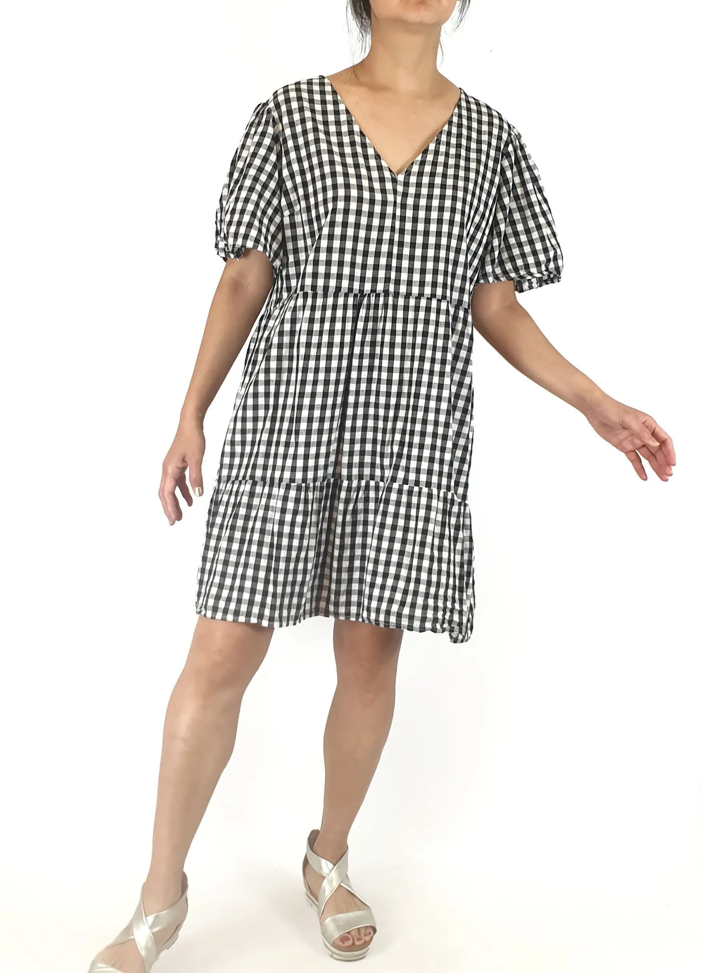 Black and white gingham dress size 10