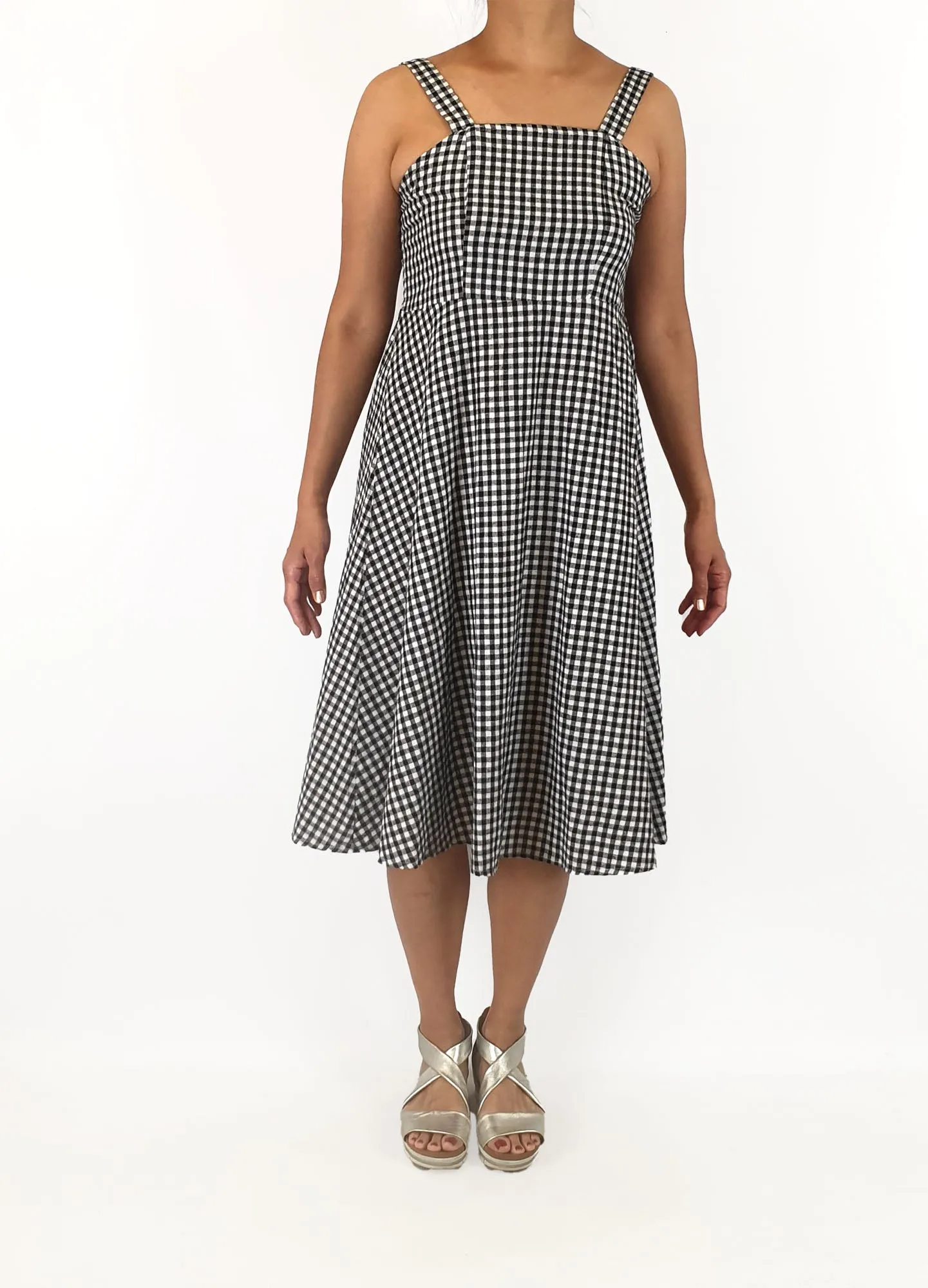 Black and white gingham dress size 10