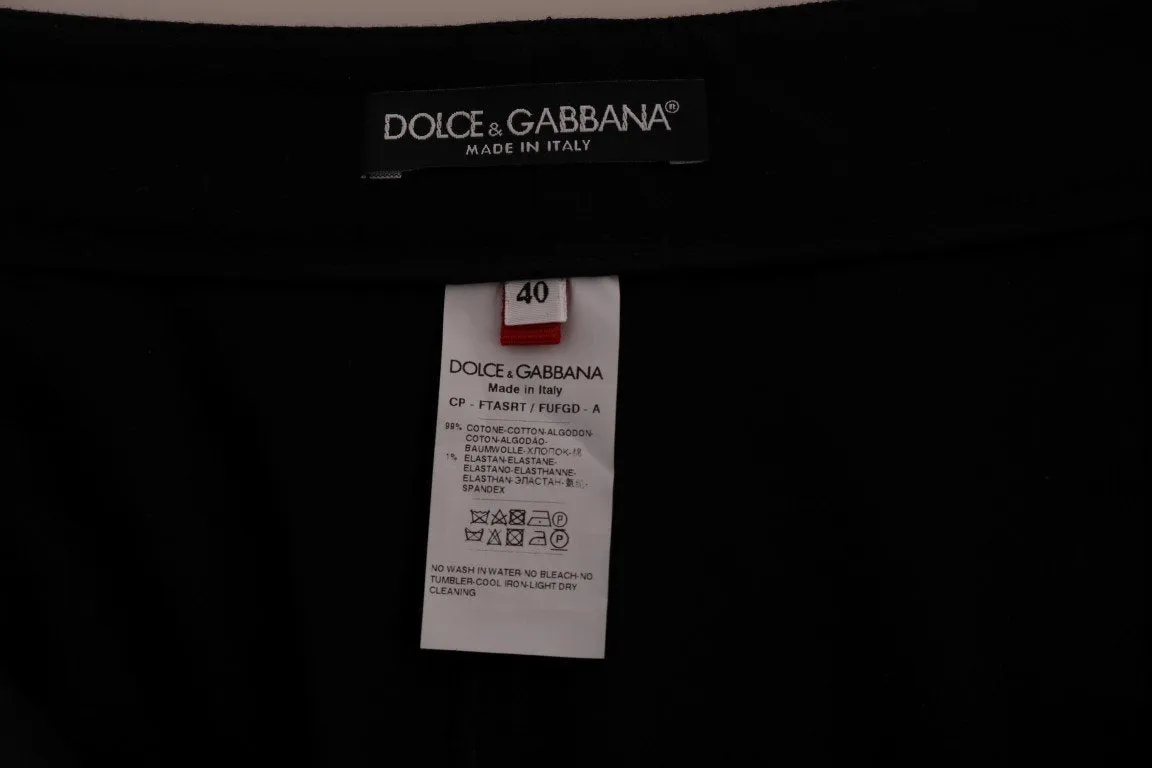 Blue Cotton Sailor Capri Pants