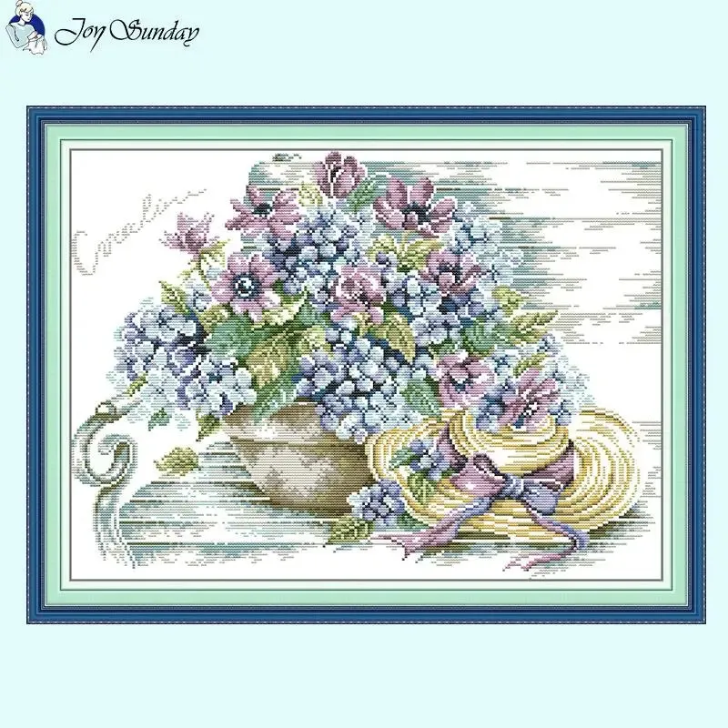 Blue Hydrangea and Hat