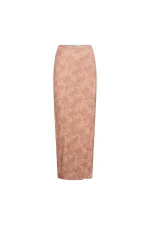 BLUSH FLORAL WRAP SKIRT | FLORAL