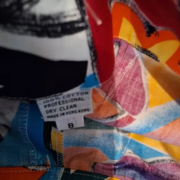 Brett Harrison Colorful Abstract 80s Vibe Wrap Skort 8