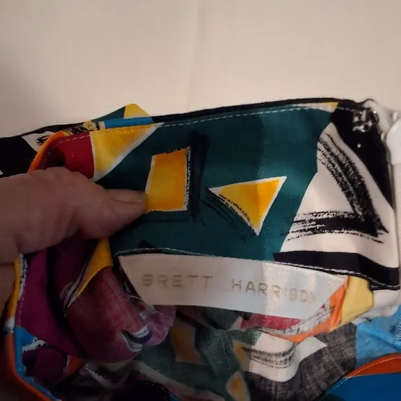 Brett Harrison Colorful Abstract 80s Vibe Wrap Skort 8