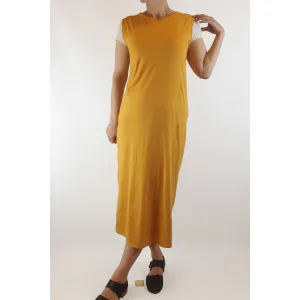 Bul mustard yellow sleeveless cotton maxi dress size 8