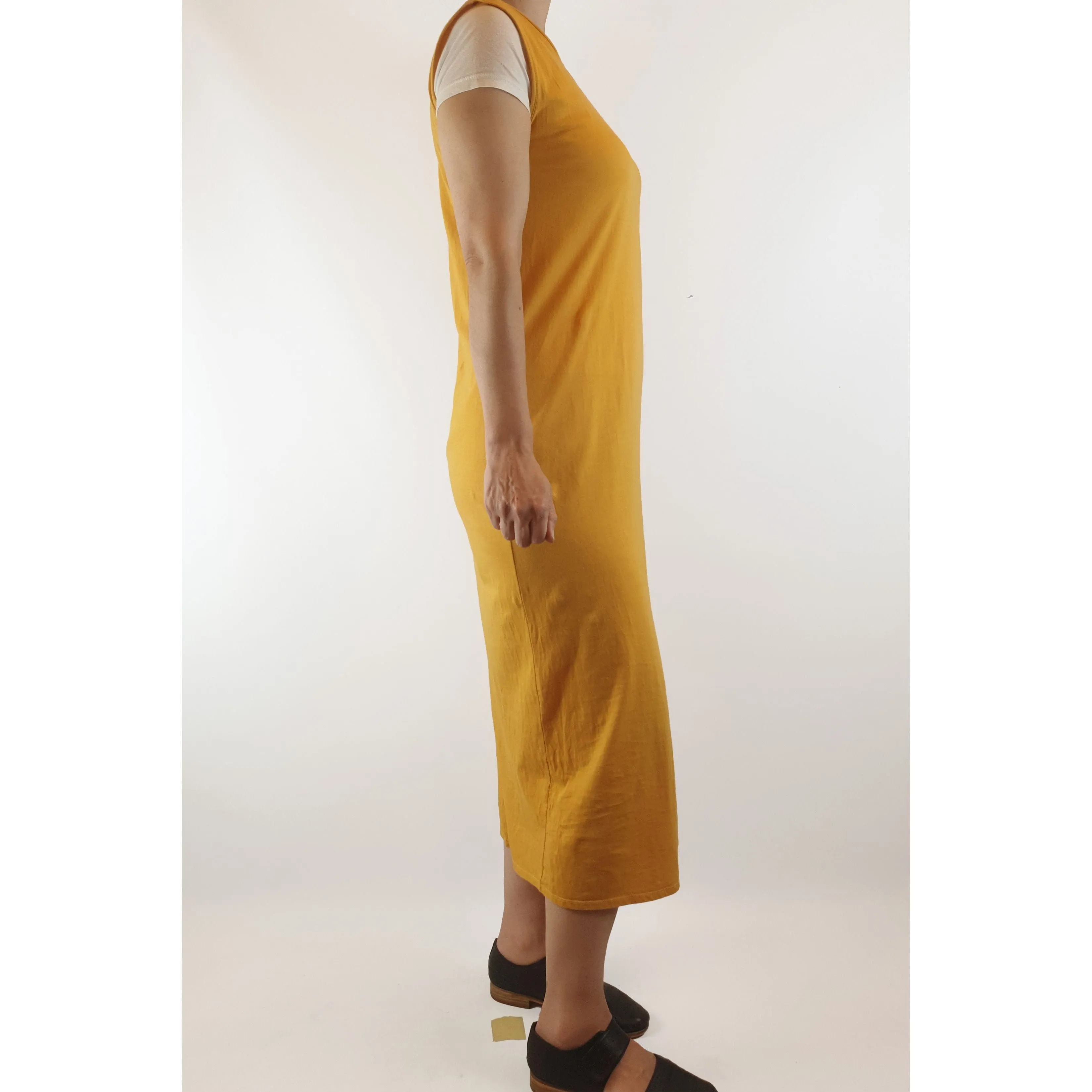 Bul mustard yellow sleeveless cotton maxi dress size 8