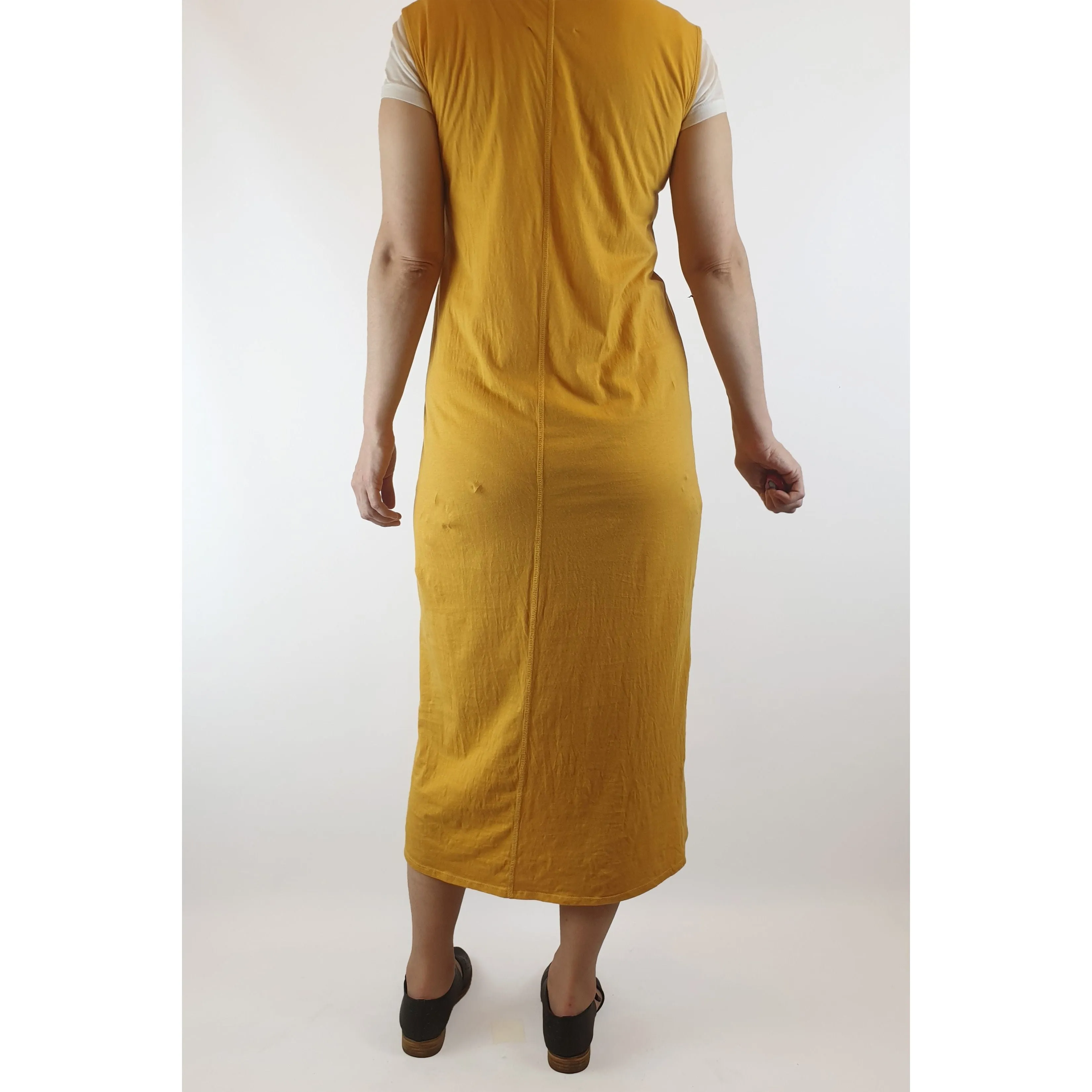 Bul mustard yellow sleeveless cotton maxi dress size 8