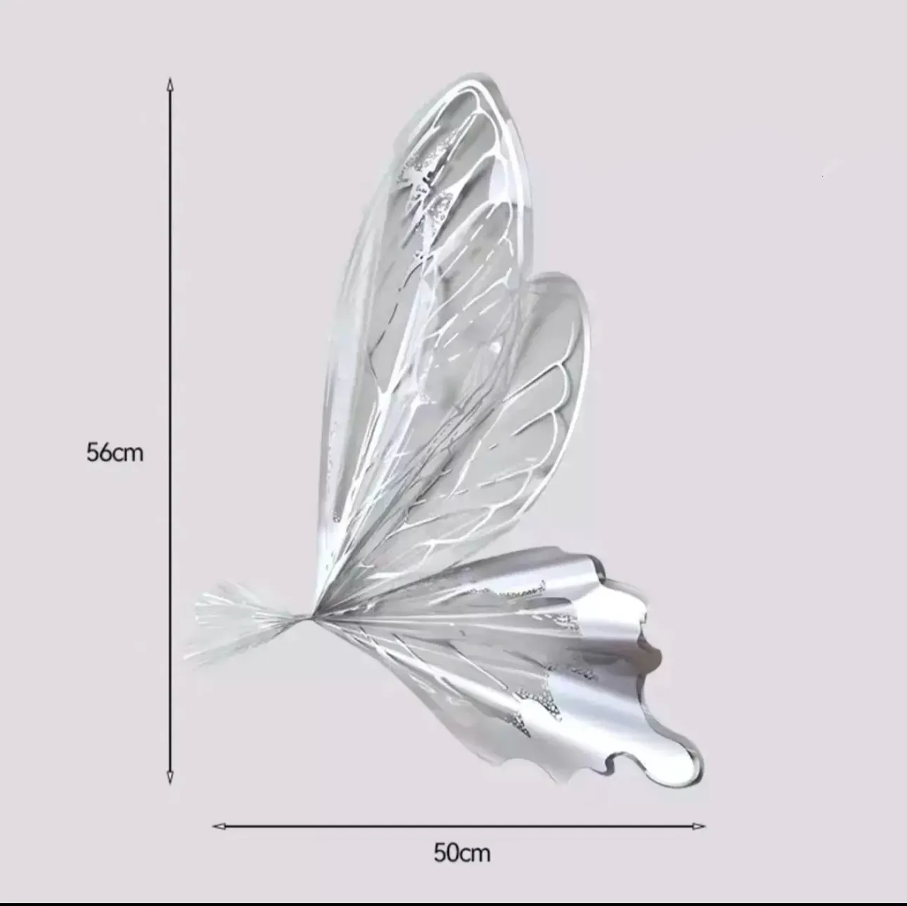Butterfly Wing Flower Wrapping Paper – Elegant Crystal Finish (20 Sets)