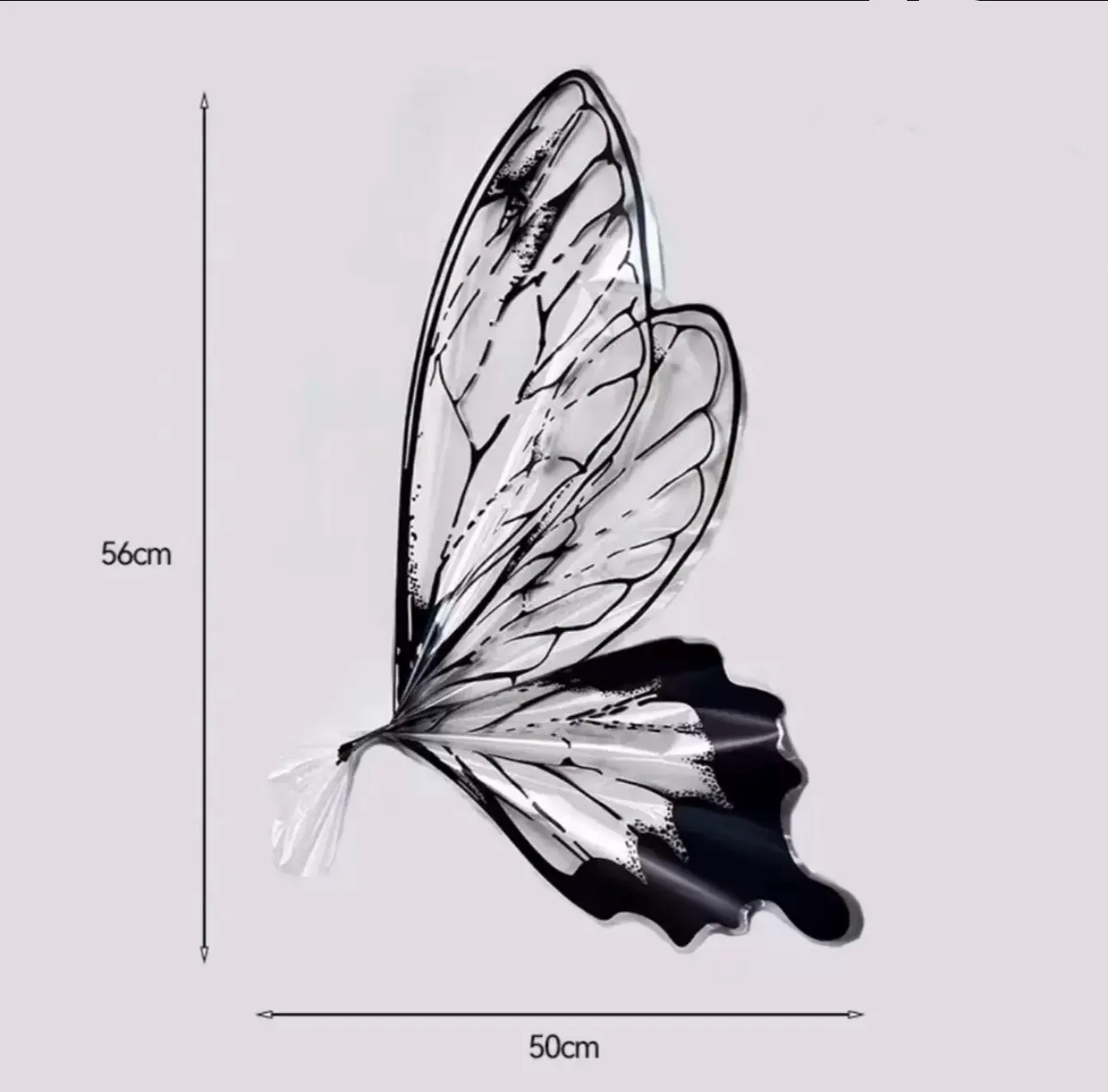 Butterfly Wing Flower Wrapping Paper – Elegant Crystal Finish (20 Sets)