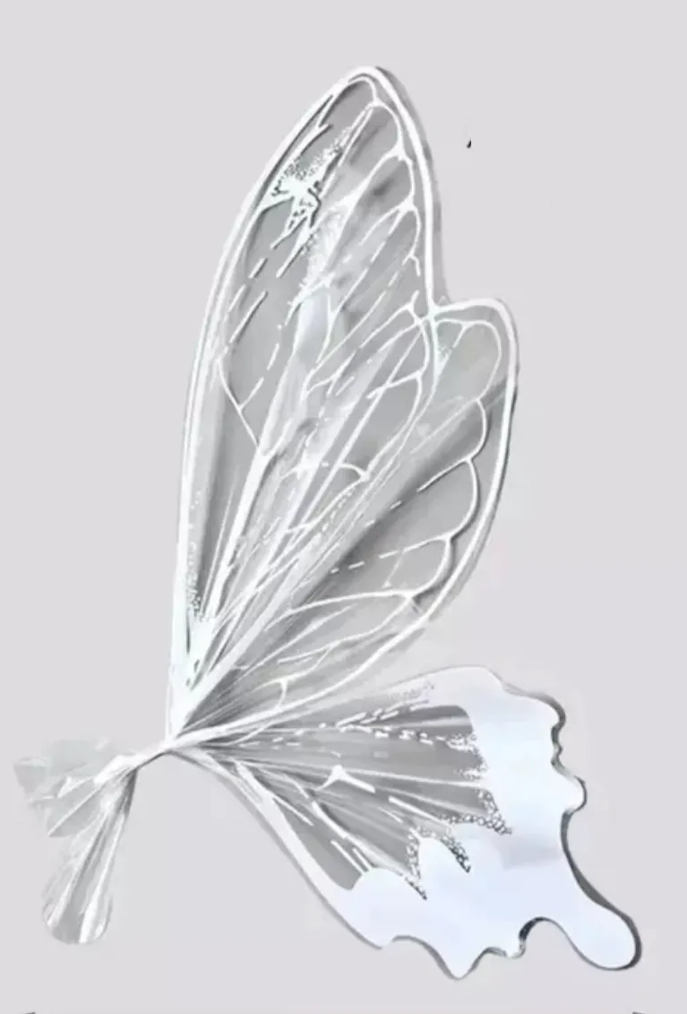 Butterfly Wing Flower Wrapping Paper – Elegant Crystal Finish (20 Sets)