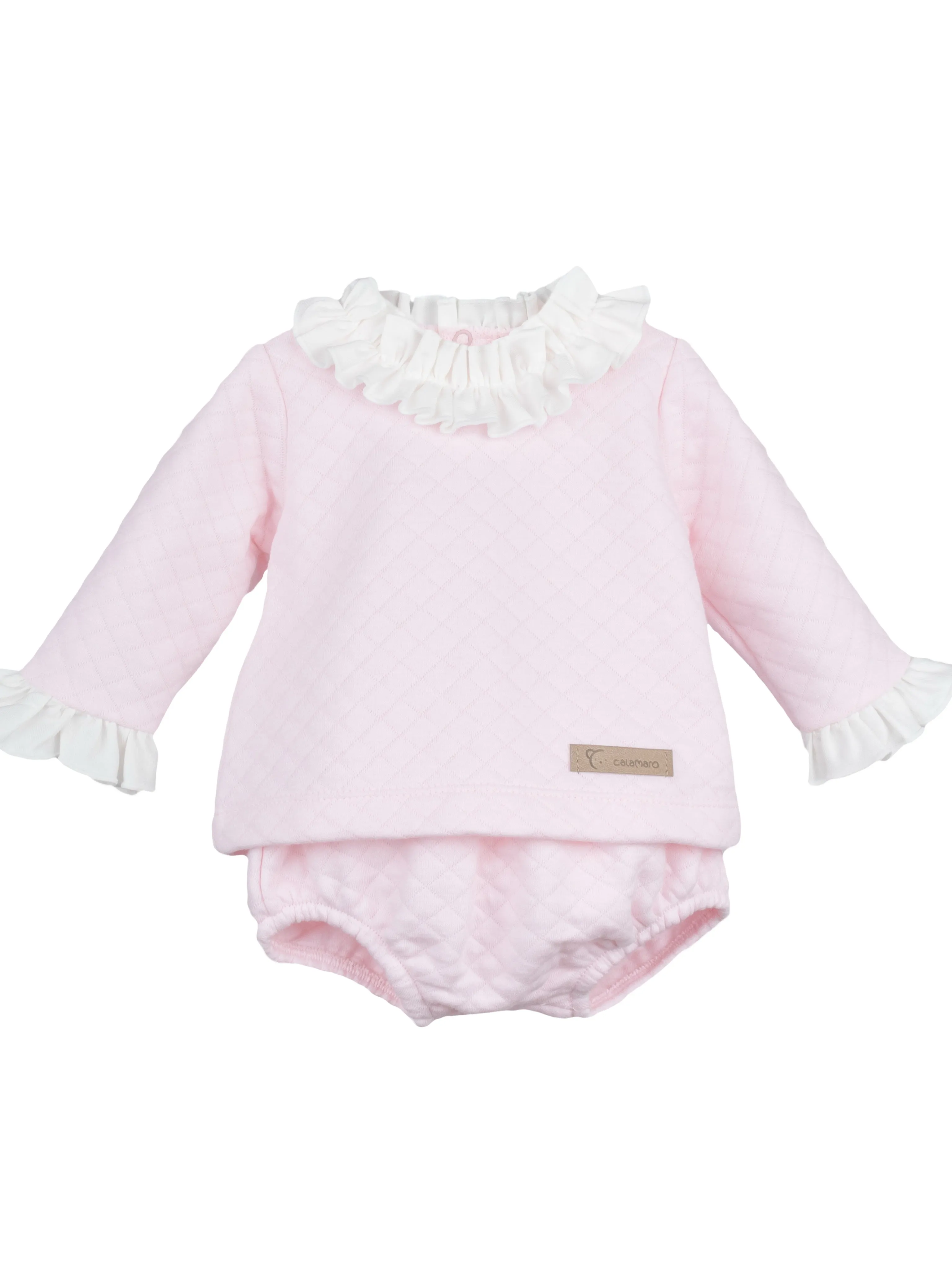 Calamaro pink quilted jam pant set