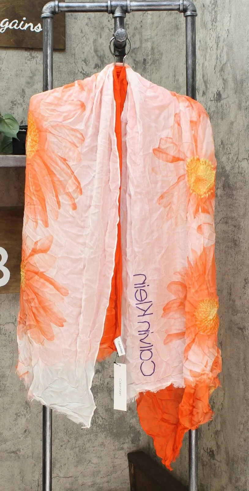 Calvin Klein Women's Ombre Daisy Pareo Wrap Scarf