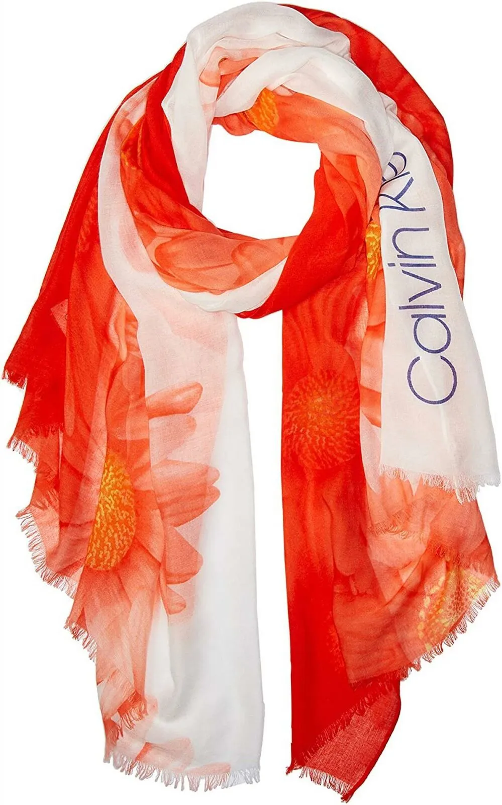 Calvin Klein Women's Ombre Daisy Pareo Wrap Scarf