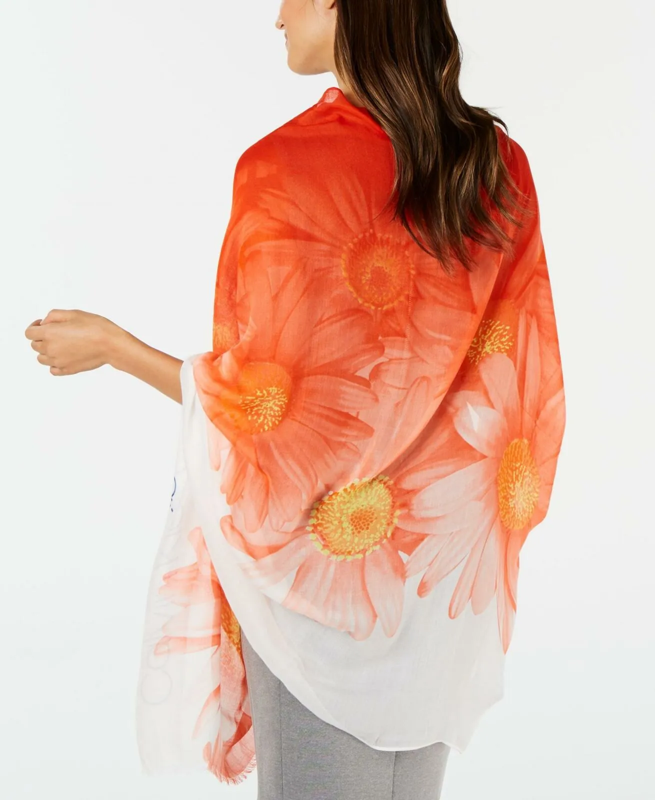 Calvin Klein Women's Ombre Daisy Pareo Wrap Scarf