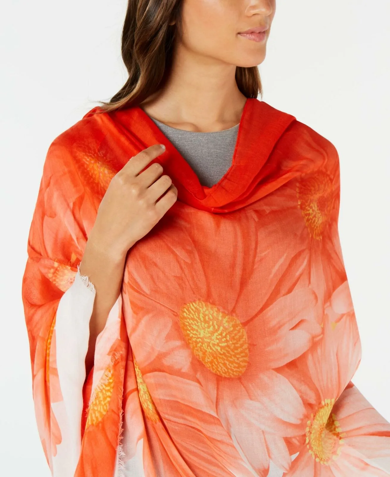 Calvin Klein Women's Ombre Daisy Pareo Wrap Scarf