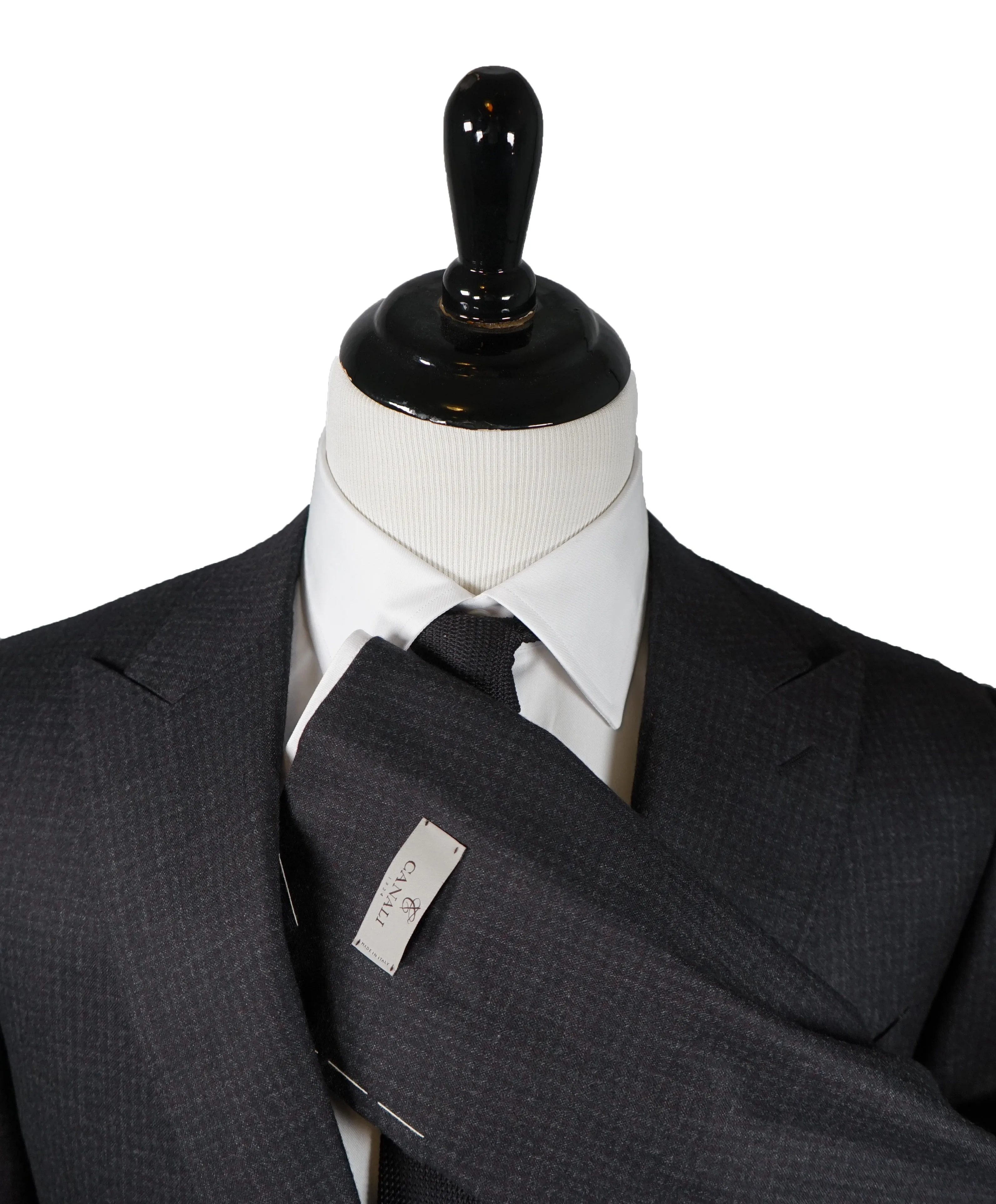CANALI - Wide Peak Lapel Burgundy Check Suit W Ticket Pocket - 46R